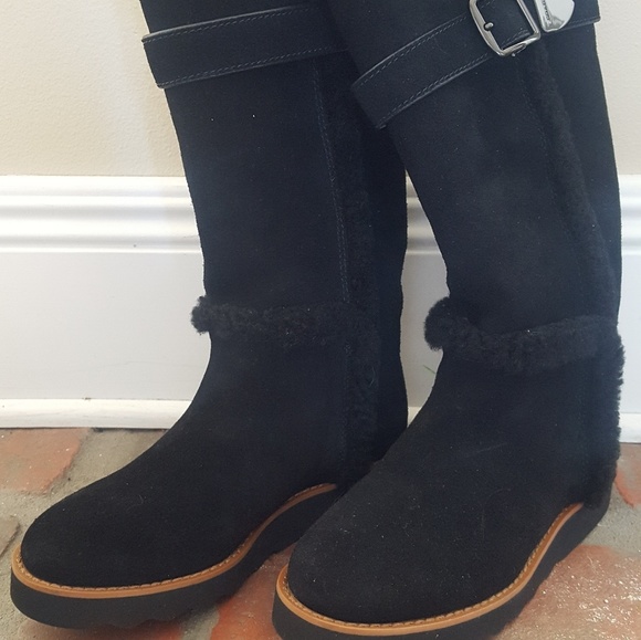 Coach Coach Belmont Boots Suede Upper With Belt Bu - Picture 3 of 3